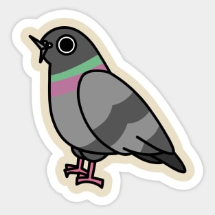 cute street pigeon cartoon drawing graphic Sticker